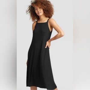 EILEEN FISHER CAMI JERSEY DRESS, SIZE XS.